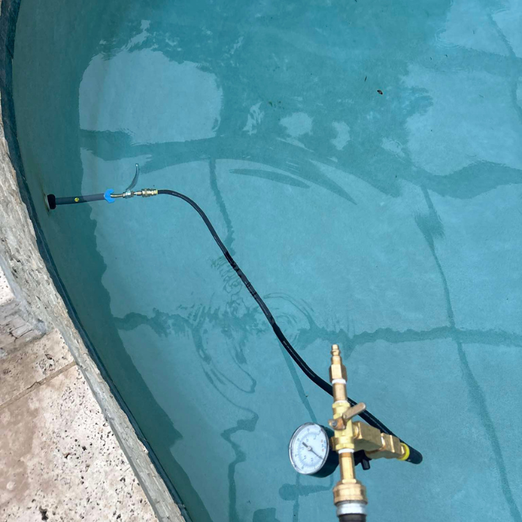 pool leak pressure test guage